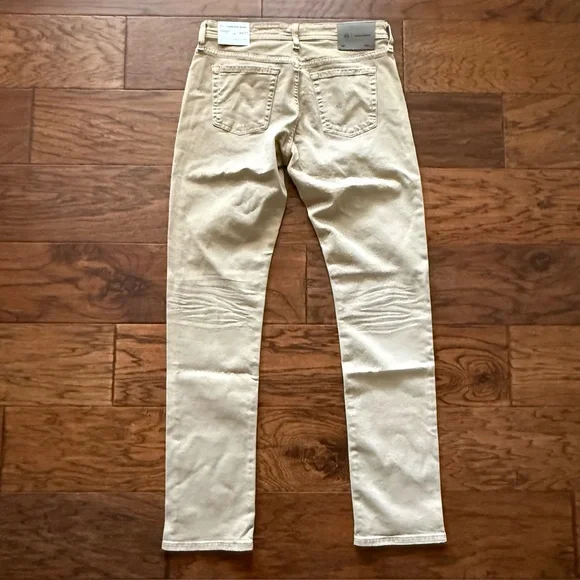AG Everett Slim Straight Khaki/Beige Jeans 30x33 NWT - Picture 7 of 10